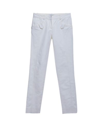 Pre-Owned Versace Women's Cotton Blend Straight Fit Pants