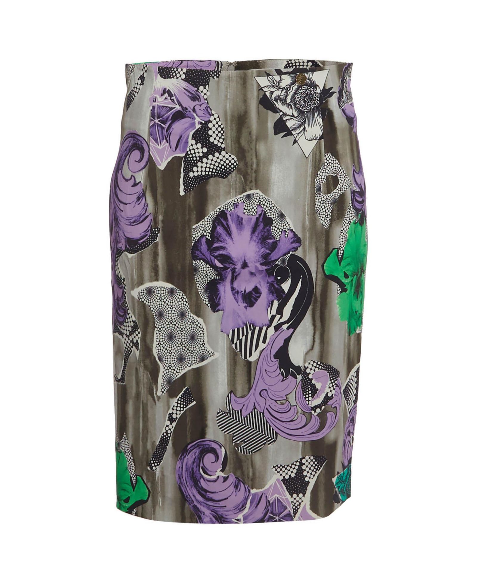 Женская юбка-карандаш Pre-Owned Versace Multicolour Abstract Print Stretch Crepe