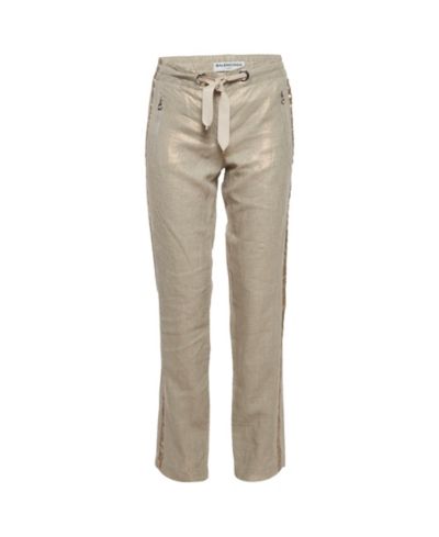 Pre-Owned Balenciaga Women's Lurex Drawstring Trousers