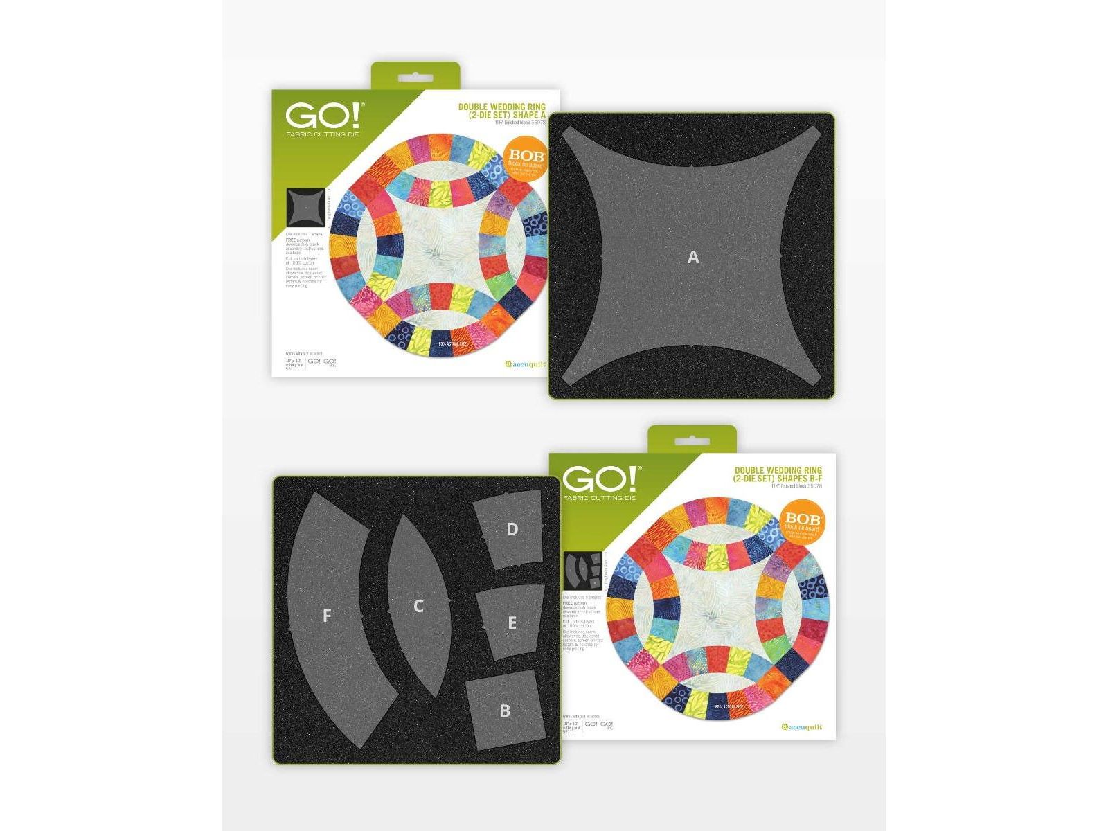 AccuQuilt GO набор для квилтинга Double Wedding Ring-11 1/2" (2 формы)