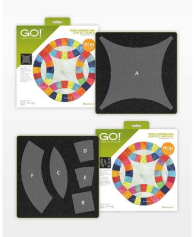 AccuQuilt GO  Double Wedding Ring-11 1/2" Finished (2-Die Set) | Effortless Quilting with Precision Fabric Cutting
