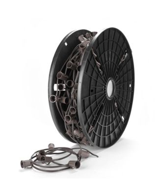DELight 250Feet C9 Christmas Light Spool Set Commercial UL Listed Light Sockets