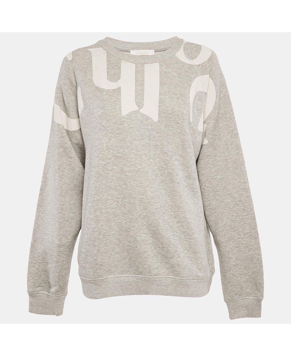 Женский джемпер Chloe Logo Print Cotton Melange Crew Neck Pre-Owned