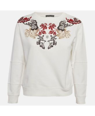 Свитшот Pre-Owned Alexander Mcqueen Women's с цветочной вышивкой из хлопка