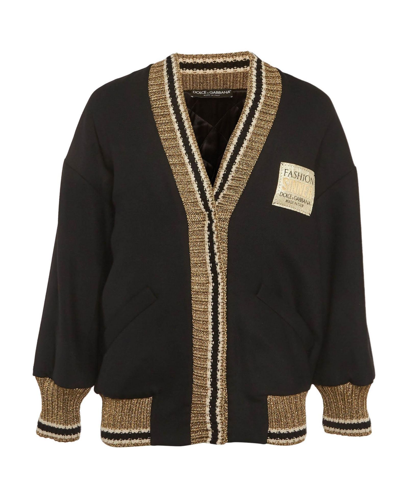 Женская куртка Pre-Owned Dolce & Gabbana Lurex Knit Trim Gabardine