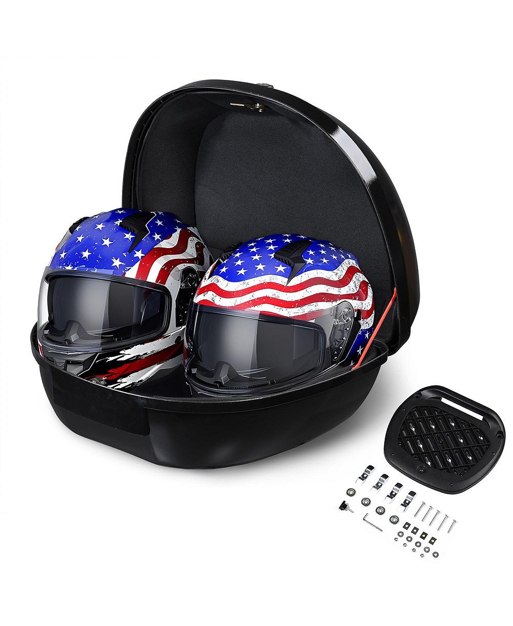 Yescom 50L Universal Motorcycle Tour Tail Box Scooter Trunk Storage with Lock Case