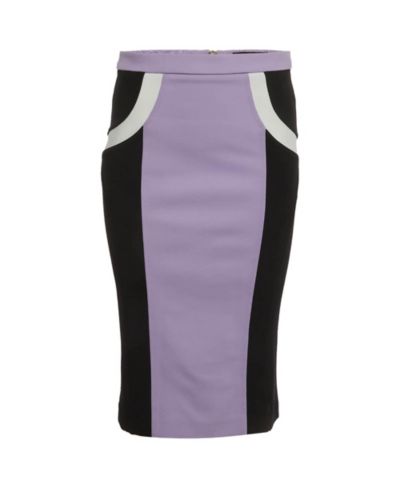 Pre-Owned Versace Women's Multicolour Jersey Pencil Skirt