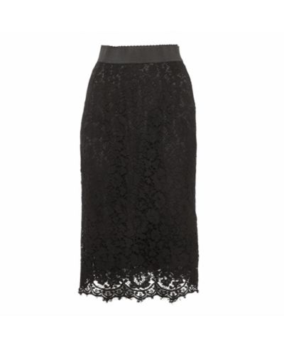 Pre-Owned Dolce & Gabbana Women's Lace Midi Skirt