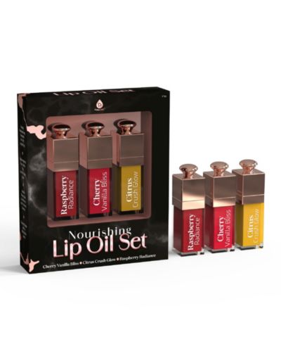 PURSONIC Nourishing Lip Oil Set 3 Flavors of Moisturizing Shine