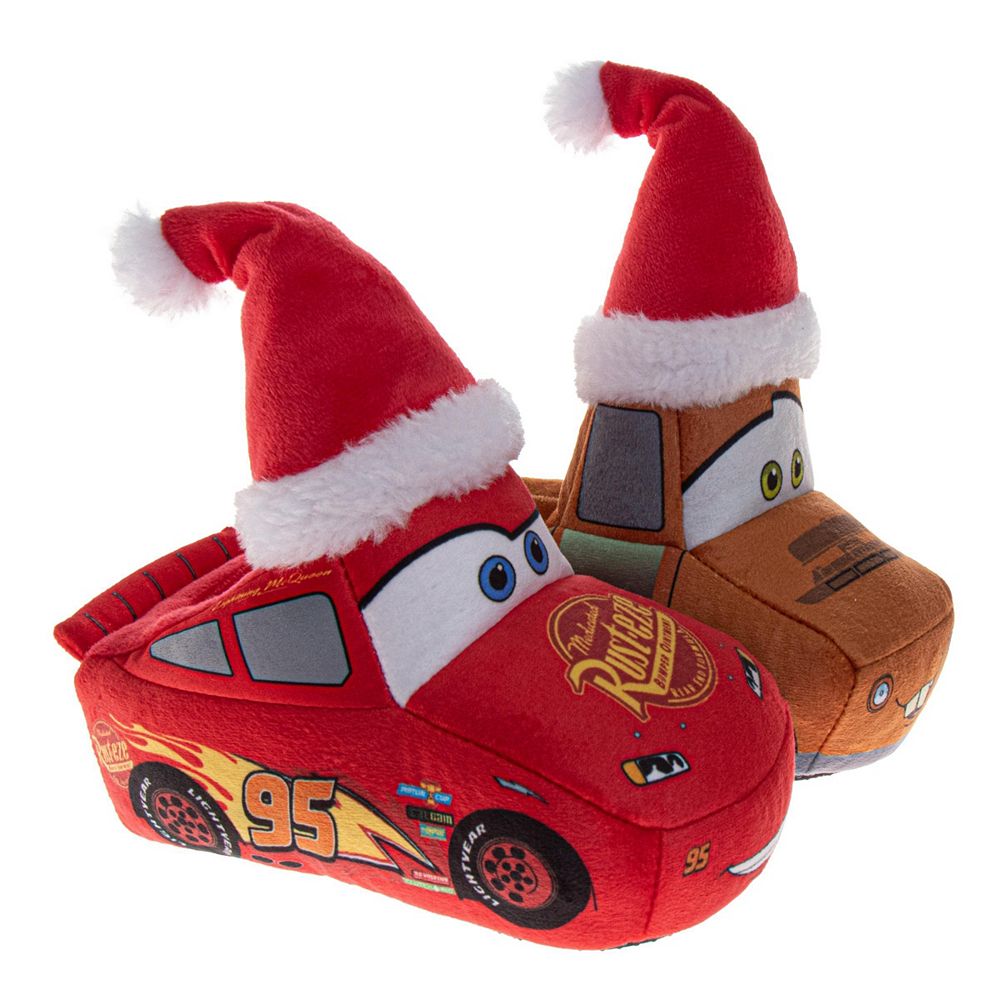 Disney Cars Тапочки Christmas, Lightning McQueen Mater, Soft Plush, Toddler/Little Kid Sizes