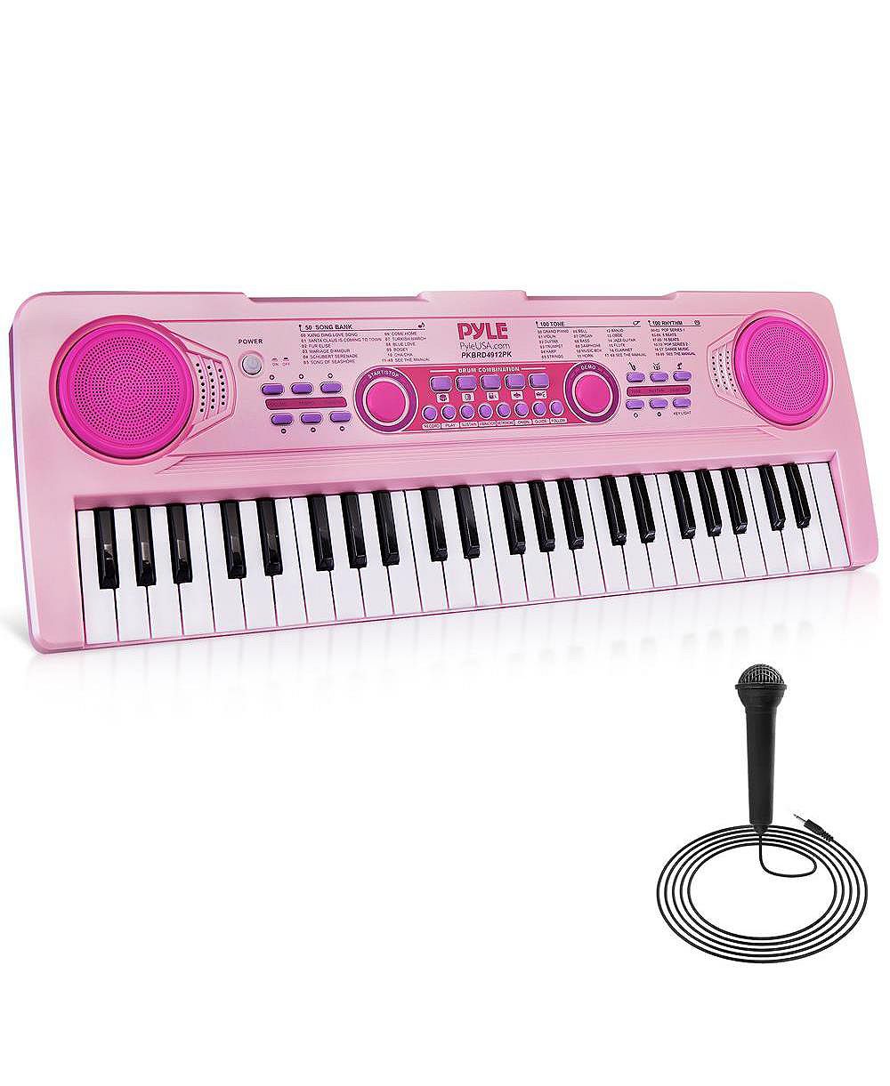 Детский музыкальный инструмент Pyle Portable Piano Keyboard and Mic Kit