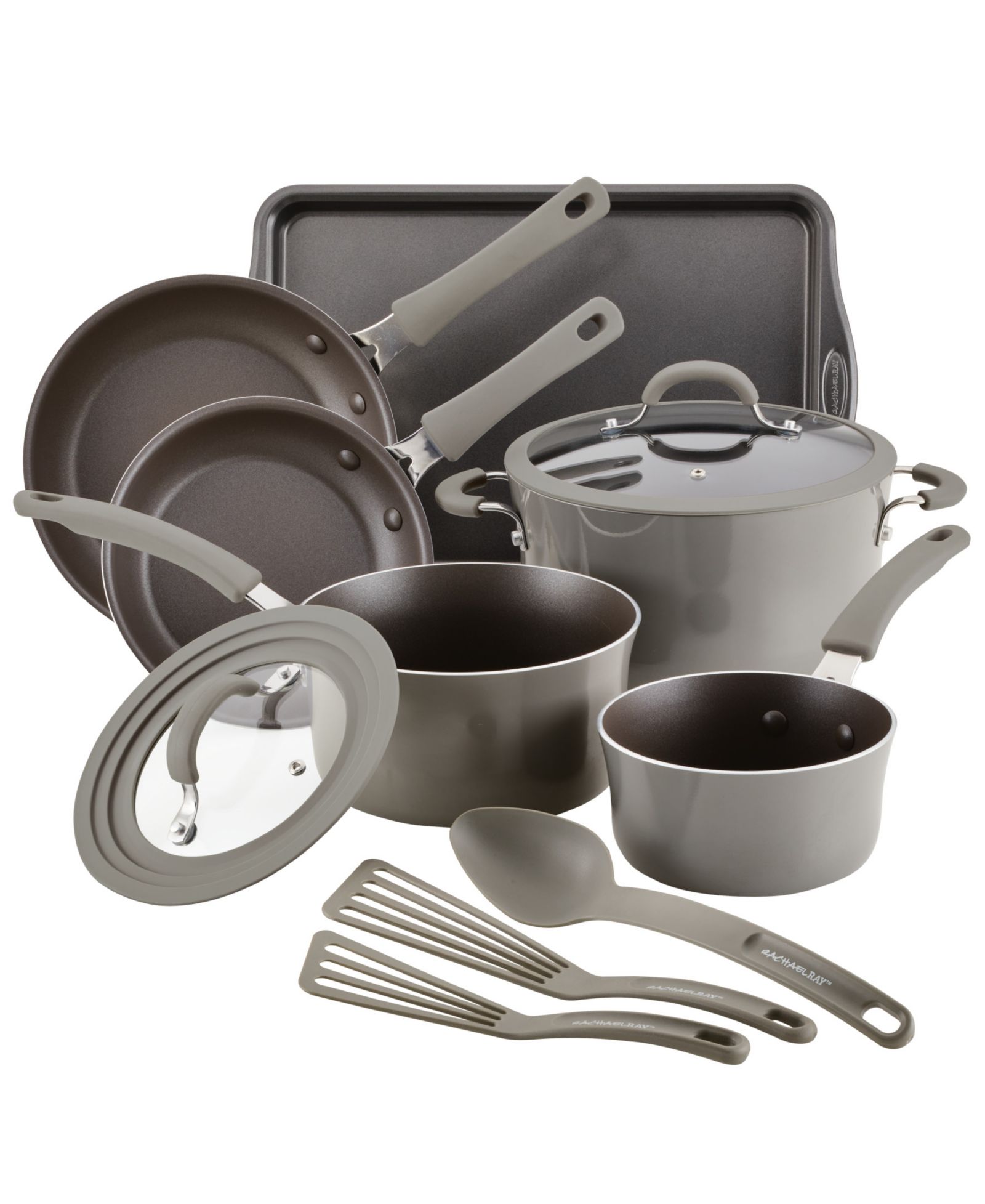 Rachael Ray набор антипригарной алюминиевой посуды Cook + Create, 11 предметов