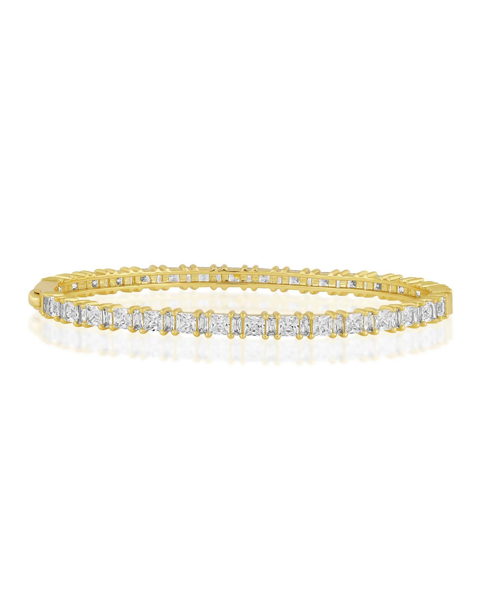 Simona Radiant Square 4-Prong CZ Bangle