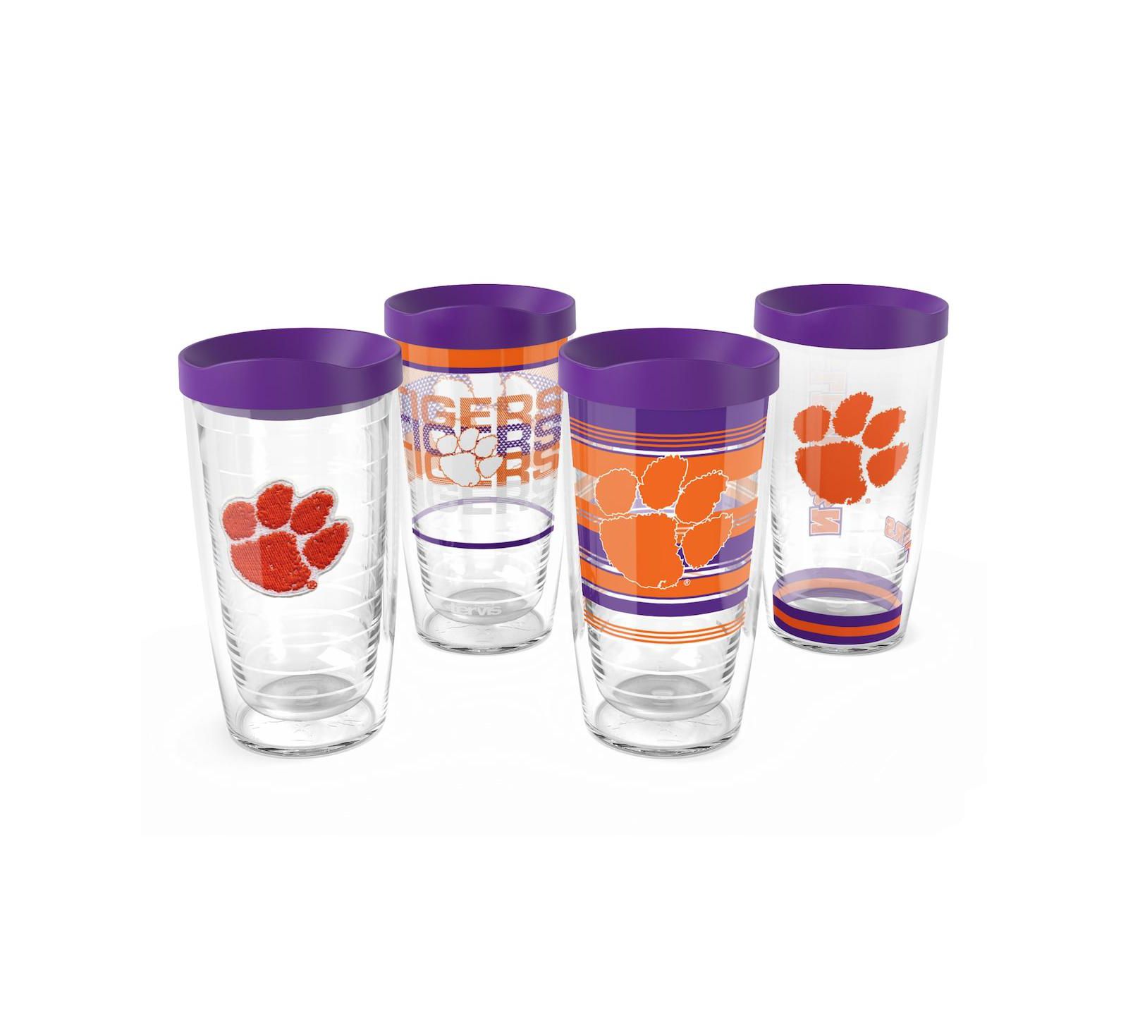 Tervis Clemson Tigers 4-Pack 16oz. Classic Tumbler Set