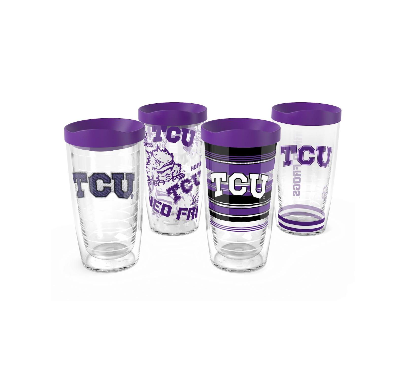 Tervis TCU Horned Frogs 4-Pack 16oz. Classic Tumbler Set