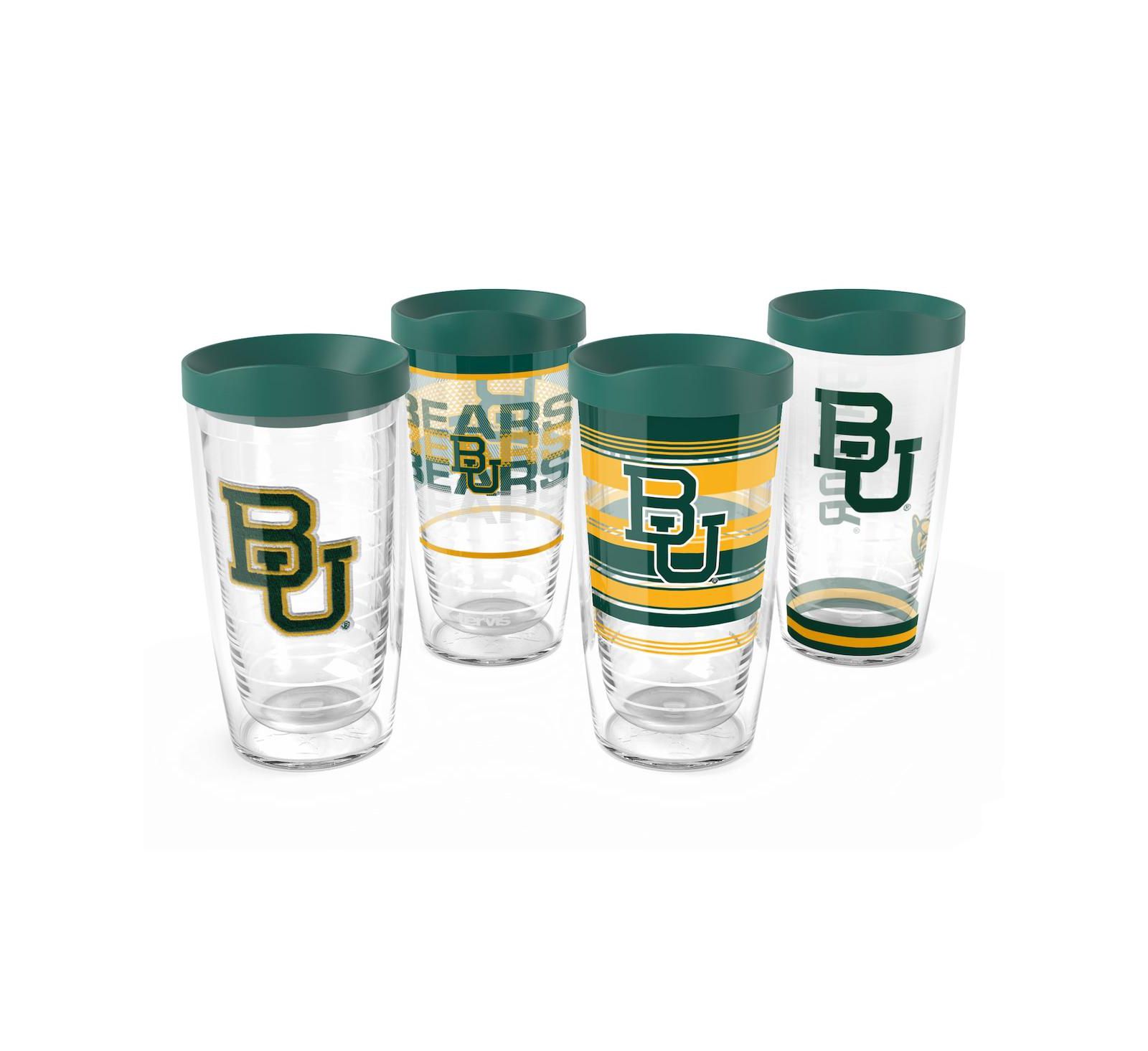 Набор классических стаканов Tervis Baylor Bears, 4 шт, 16oz.