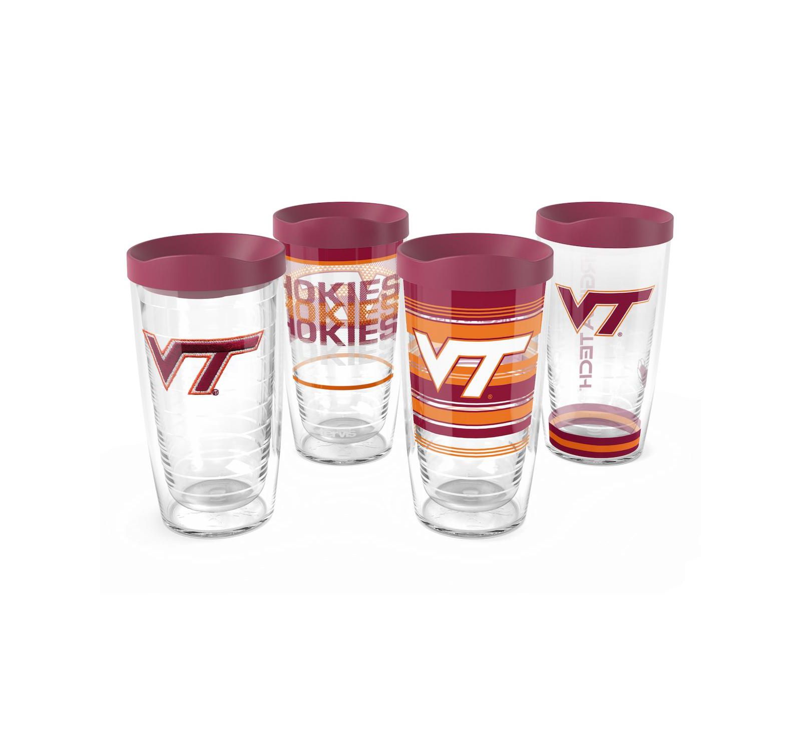 Набор классических стаканов Tervis Virginia Tech Hokies, 4 шт., 16oz.