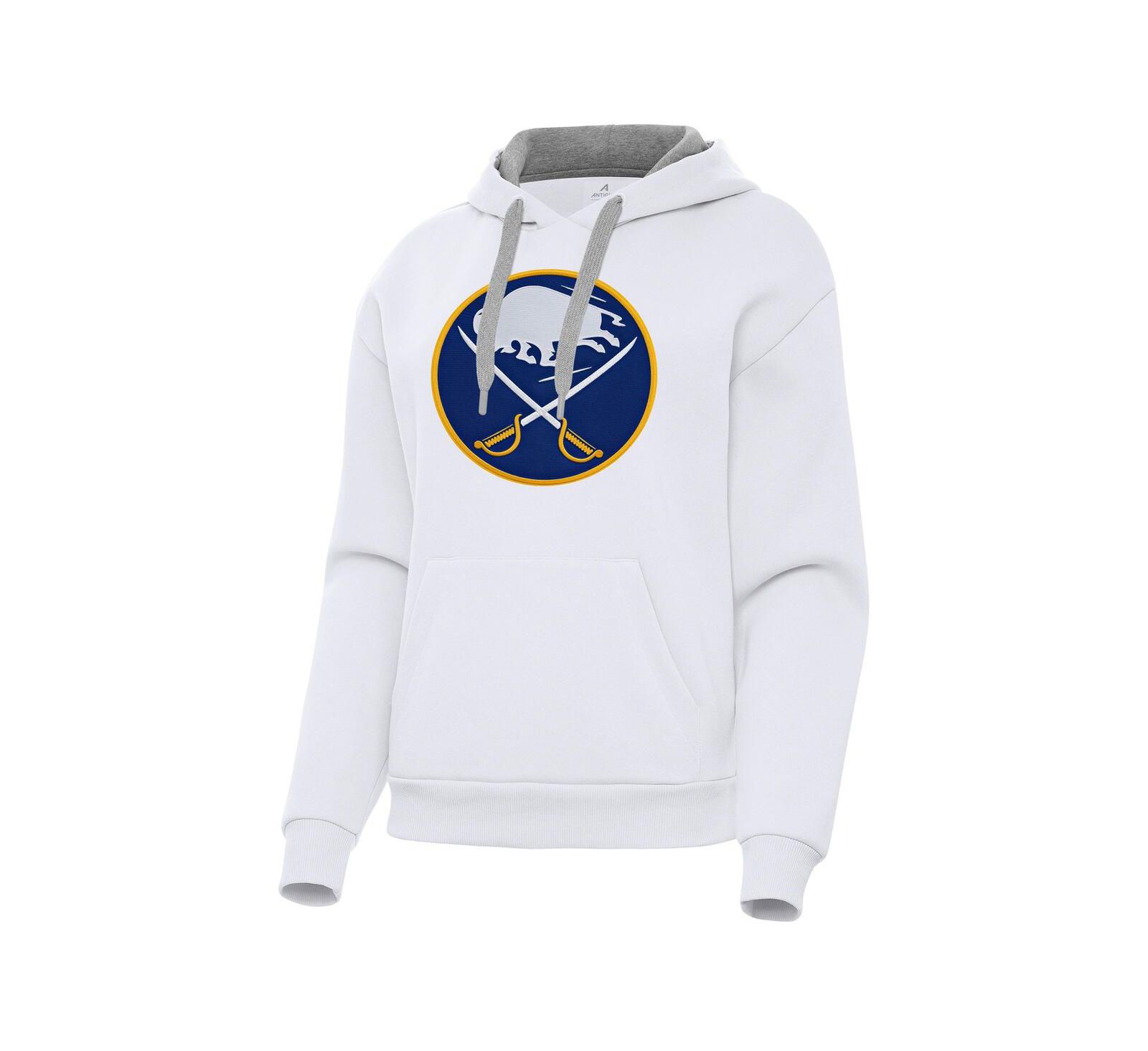 Женское худи Antigua White Buffalo Sabres Victory Pullover