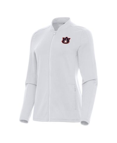 Antigua Women's White Auburn Tigers Continual Full-Zip Jacket