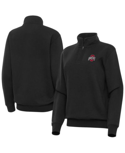 Antigua Женская толстовка на молнии Ohio State Buckeyes, черная