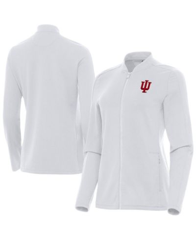 Женская куртка Antigua White Indiana Hoosiers Continual Full-Zip Jacket