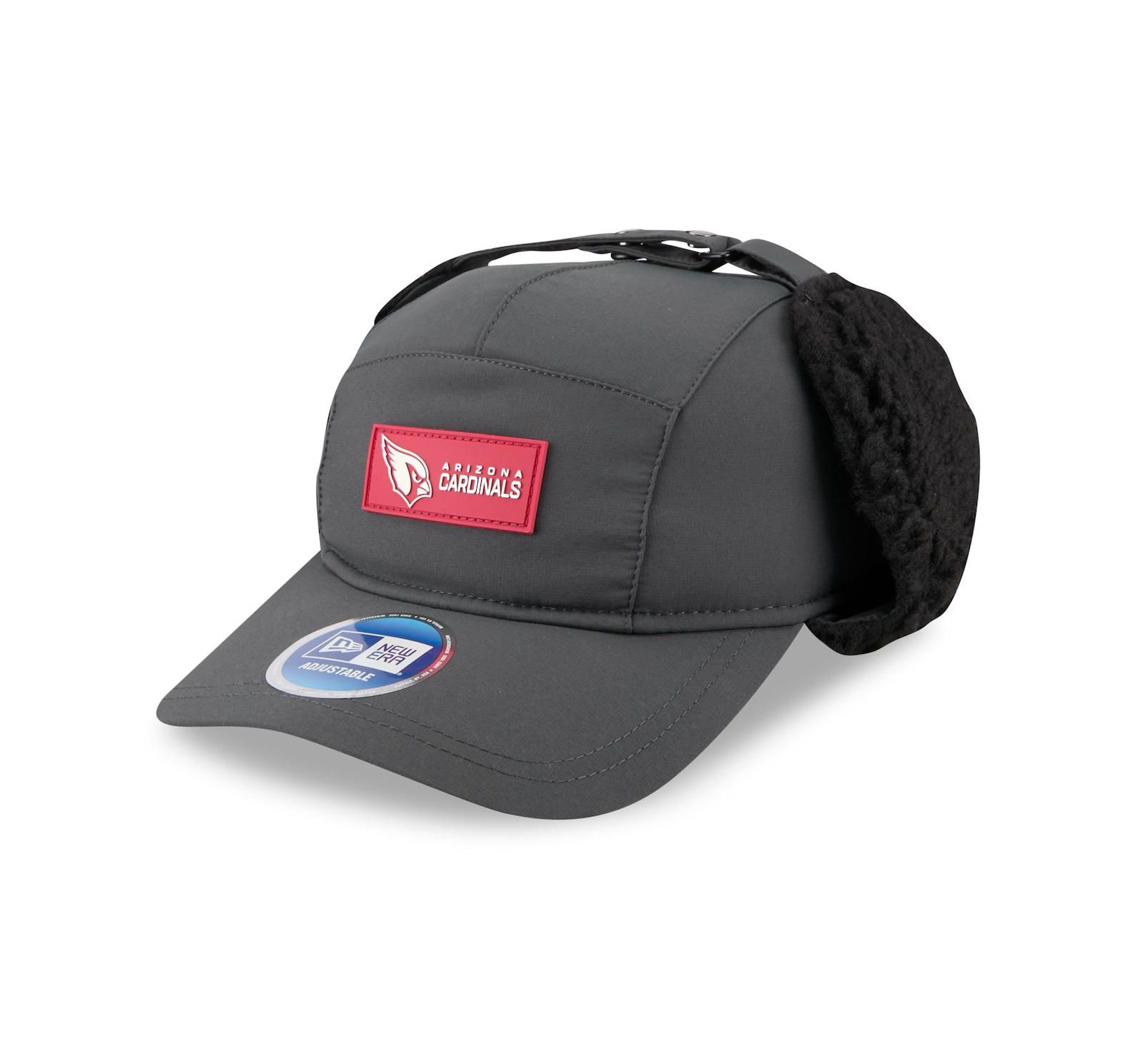 Мужская кепка New Era Charcoal Arizona Cardinals 2025 Sideline Cold Weather Runner Dog Ear Adjustable