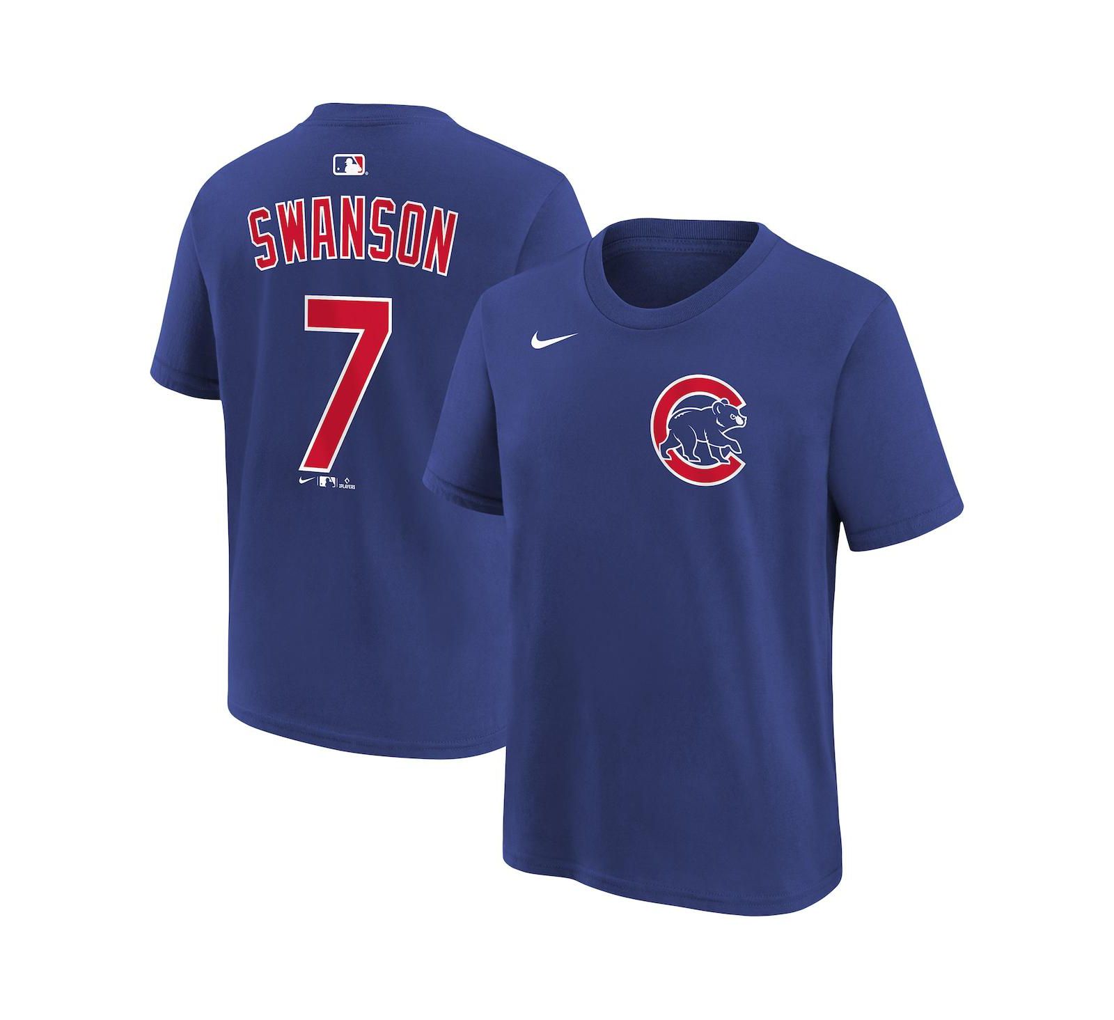 Детская футболка Nike Chicago Cubs Dansby Swanson Name & Number Royal