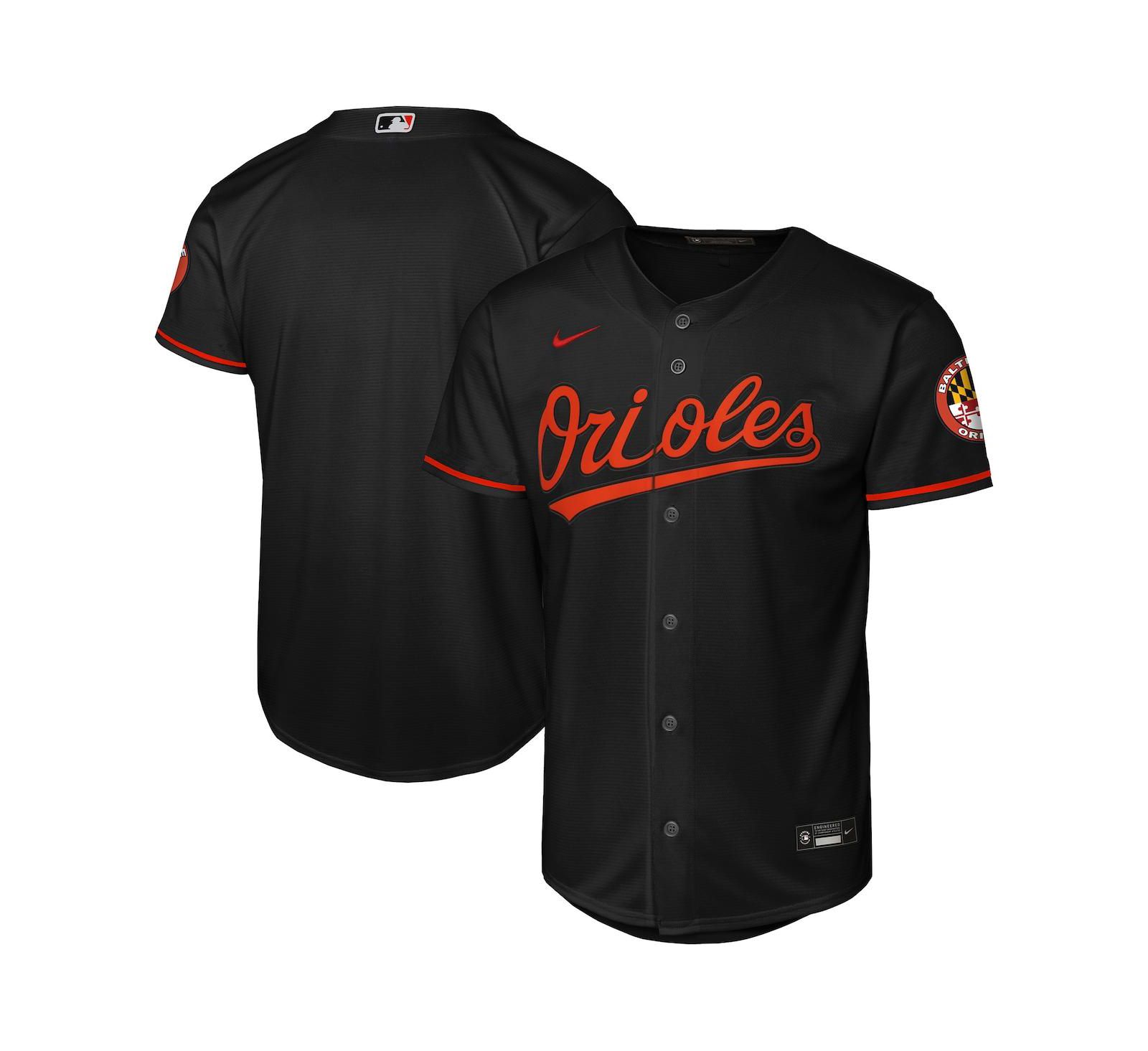 Джерси Nike Black Baltimore Orioles для мальчиков и девочек