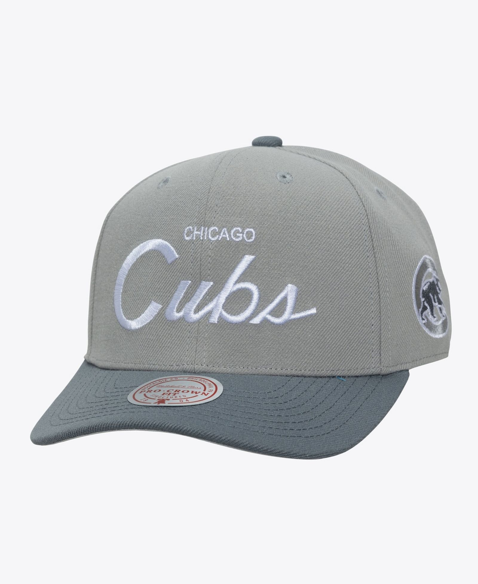 Mitchell & Ness Мужская кепка Chicago Cubs Thunderstorm Head Coach Pro-Crown Adjustable Gray