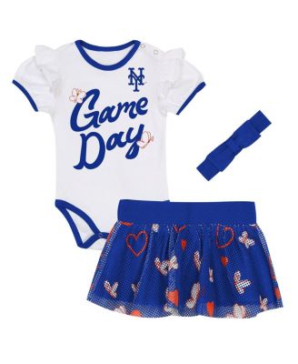 Детский комплект Outerstuff New York Mets Bodysuit, Headband & Skirt
