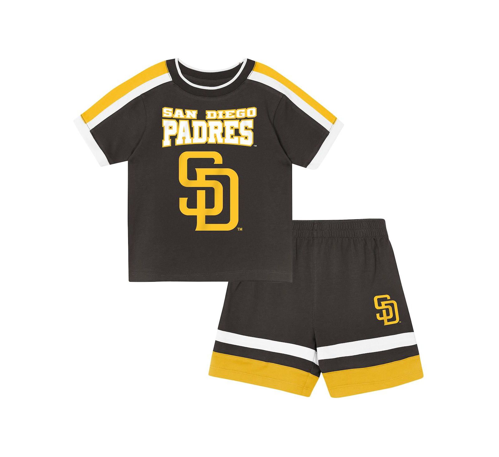 Outerstuff Toddler Brown San Diego Padres Ground Ball T-Shirt & Shorts Set