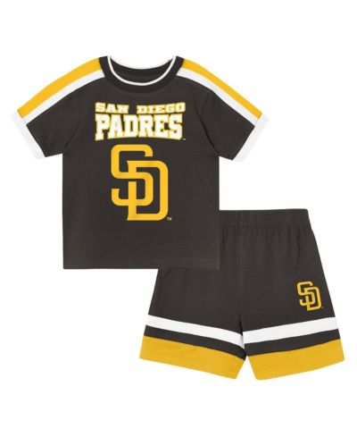 Комплект футболка и шорты Outerstuff Toddler Brown San Diego Padres Ground Ball