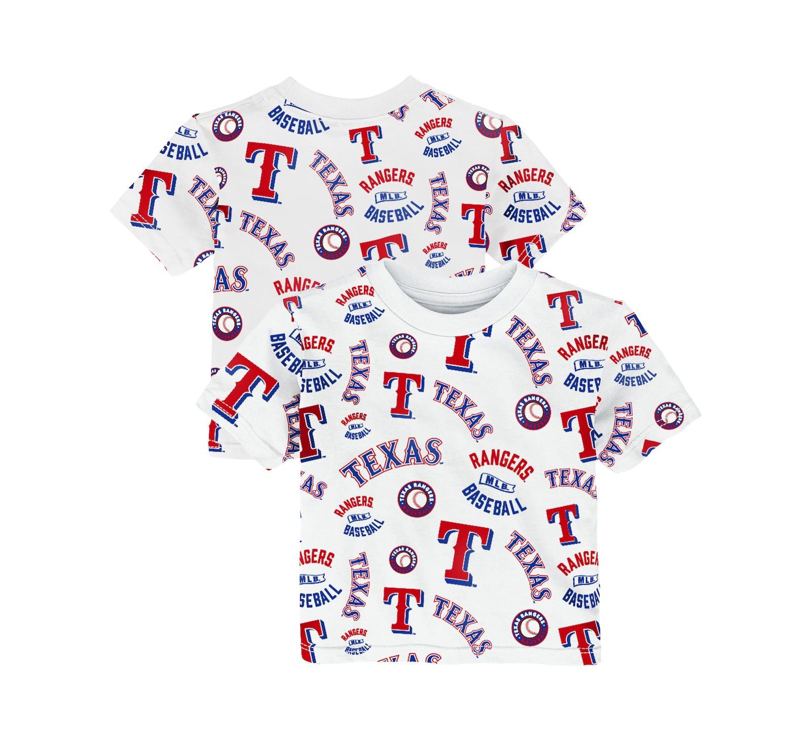 Детская белая футболка Outerstuff Texas Rangers Run Down