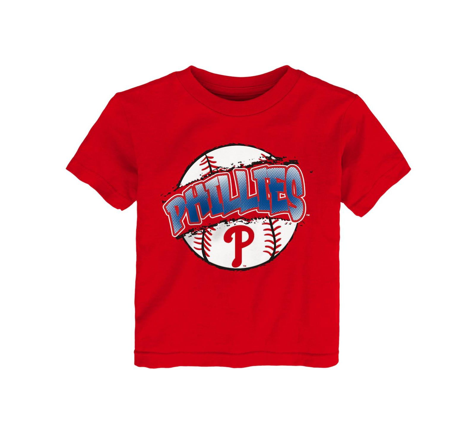 Детская футболка Outerstuff Red Philadelphia Phillies Split Ball