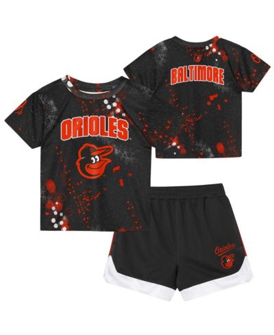 Комплект футболка и шорты Outerstuff Preschool Black Baltimore Orioles Pinch Hitter Infielder