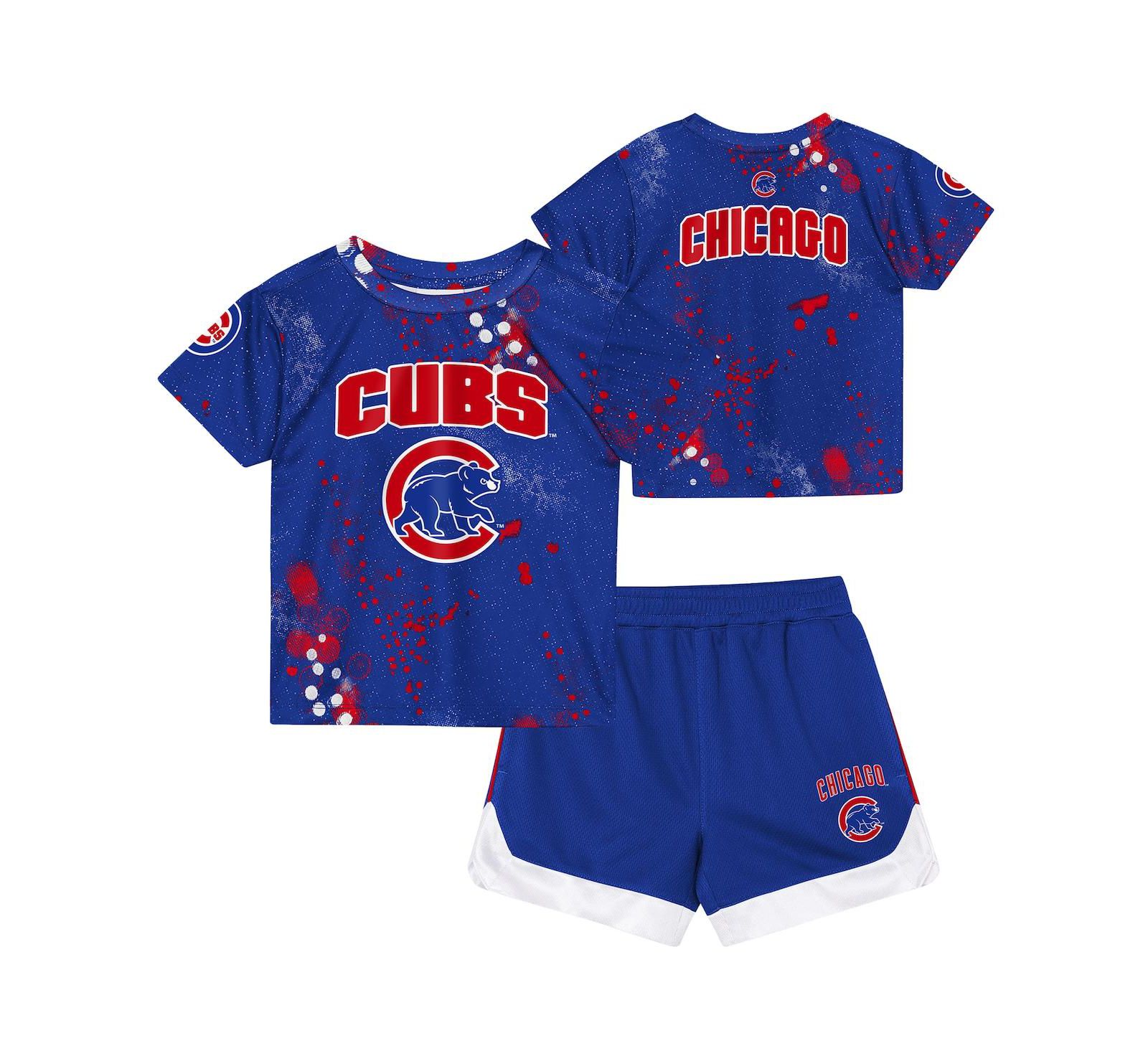 Outerstuff Preschool Royal Chicago Cubs Pinch Hitter Infielder T-Shirt & Shorts Set