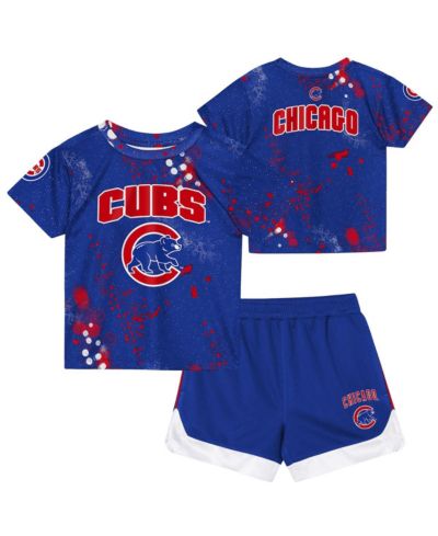 Outerstuff Preschool Royal Chicago Cubs Pinch Hitter Infielder T-Shirt & Shorts Set