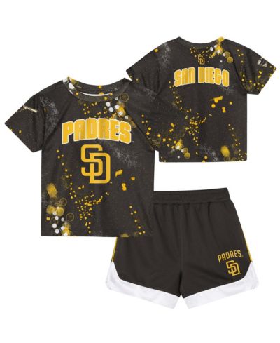 Outerstuff Preschool Brown San Diego Padres Pinch Hitter Infielder T-Shirt & Shorts Set