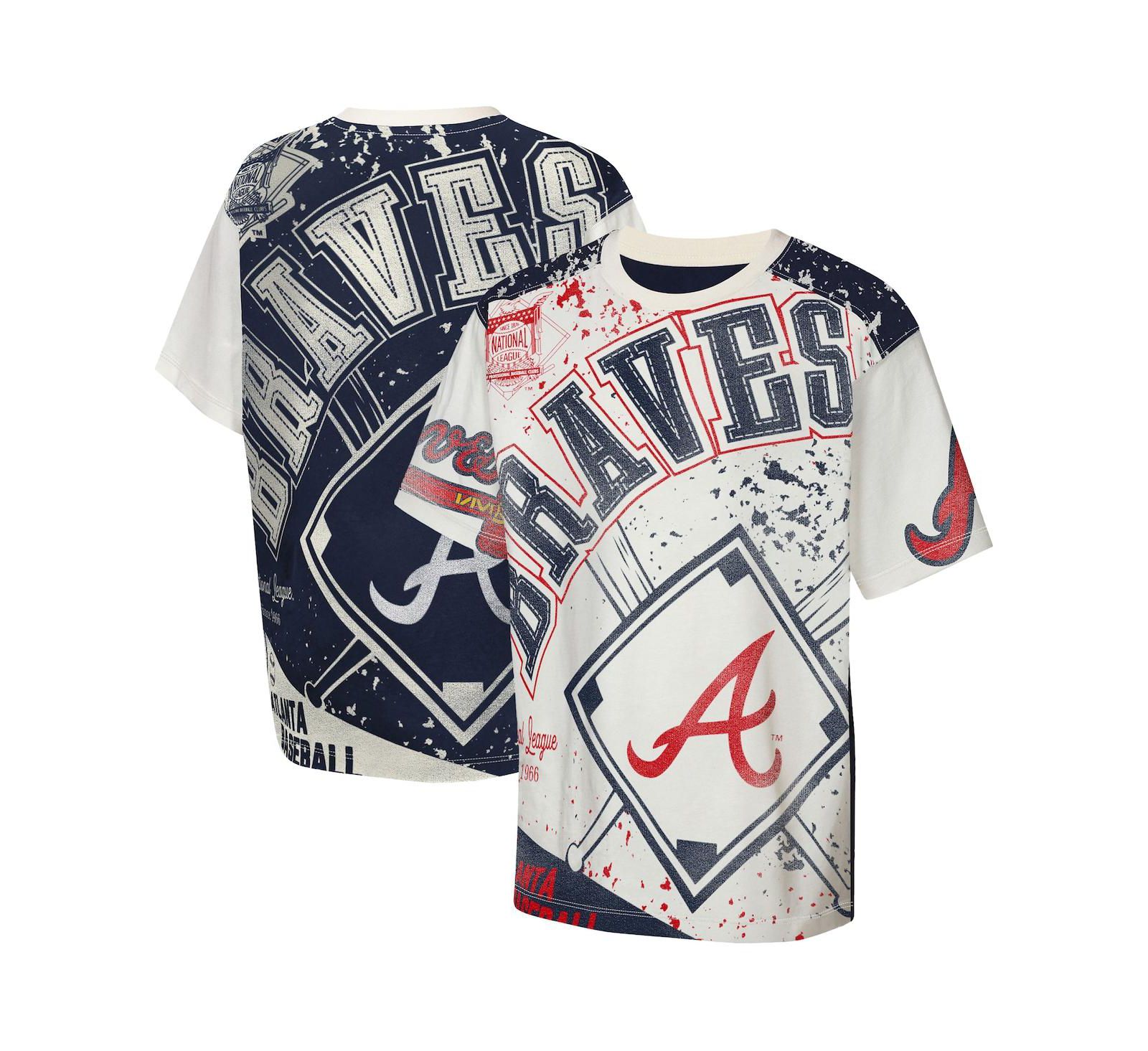 Детская футболка Outerstuff Atlanta Braves Big League с принтом