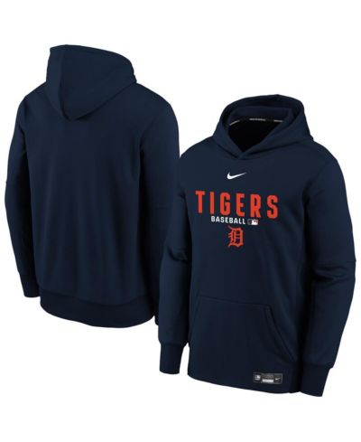 Худи Nike Therma-FIT для мальчиков и девочек Navy Detroit Tigers Authentic Collection
