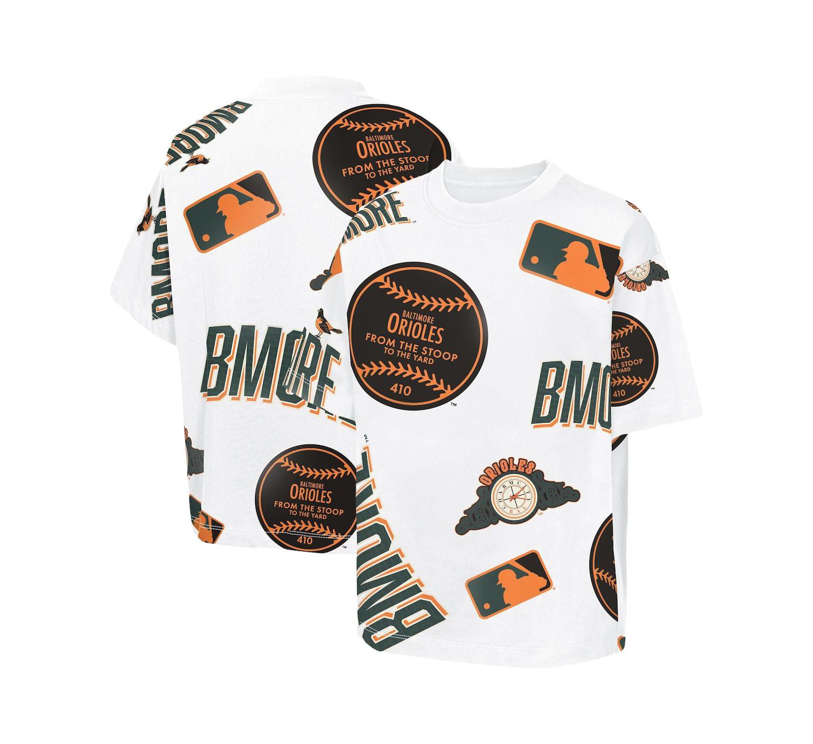 Футболка Outerstuff Big Boys and Girls White Baltimore Orioles 2026 City Connect Circus Catch