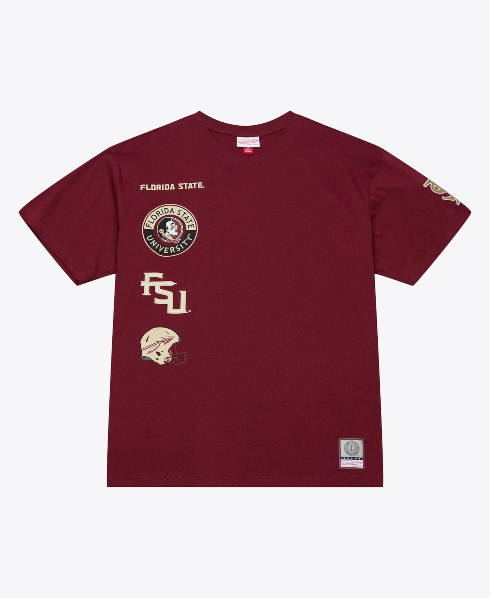 Mitchell & Ness Мужская футболка премиум класса Garnet Florida State Seminoles