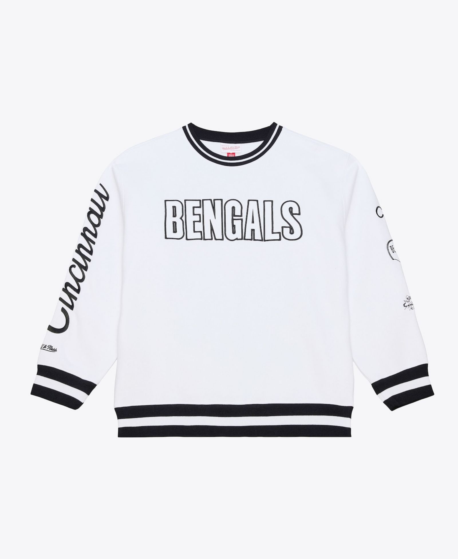 Mitchell & Ness Мужская толстовка с флисом Arctic, Cincinnati Bengals, белая