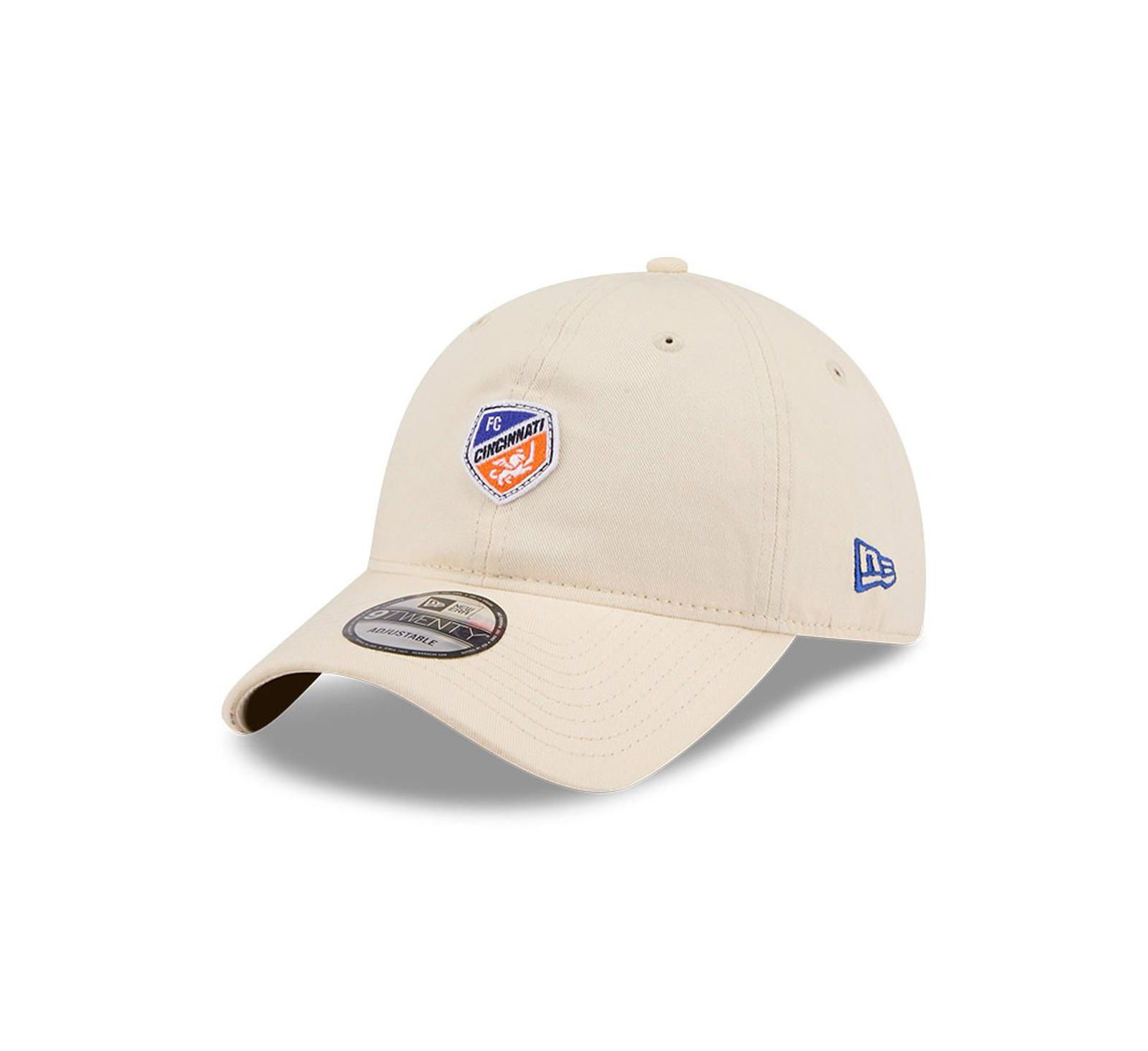 Мужская бежевая кепка New Era FC Cincinnati Micro Team Logo 9TWENTY, регулируемая