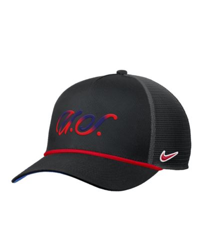 Мужская кепка Nike USMNT Rise Rope Trucker A-Frame регулируемая черного цвета
