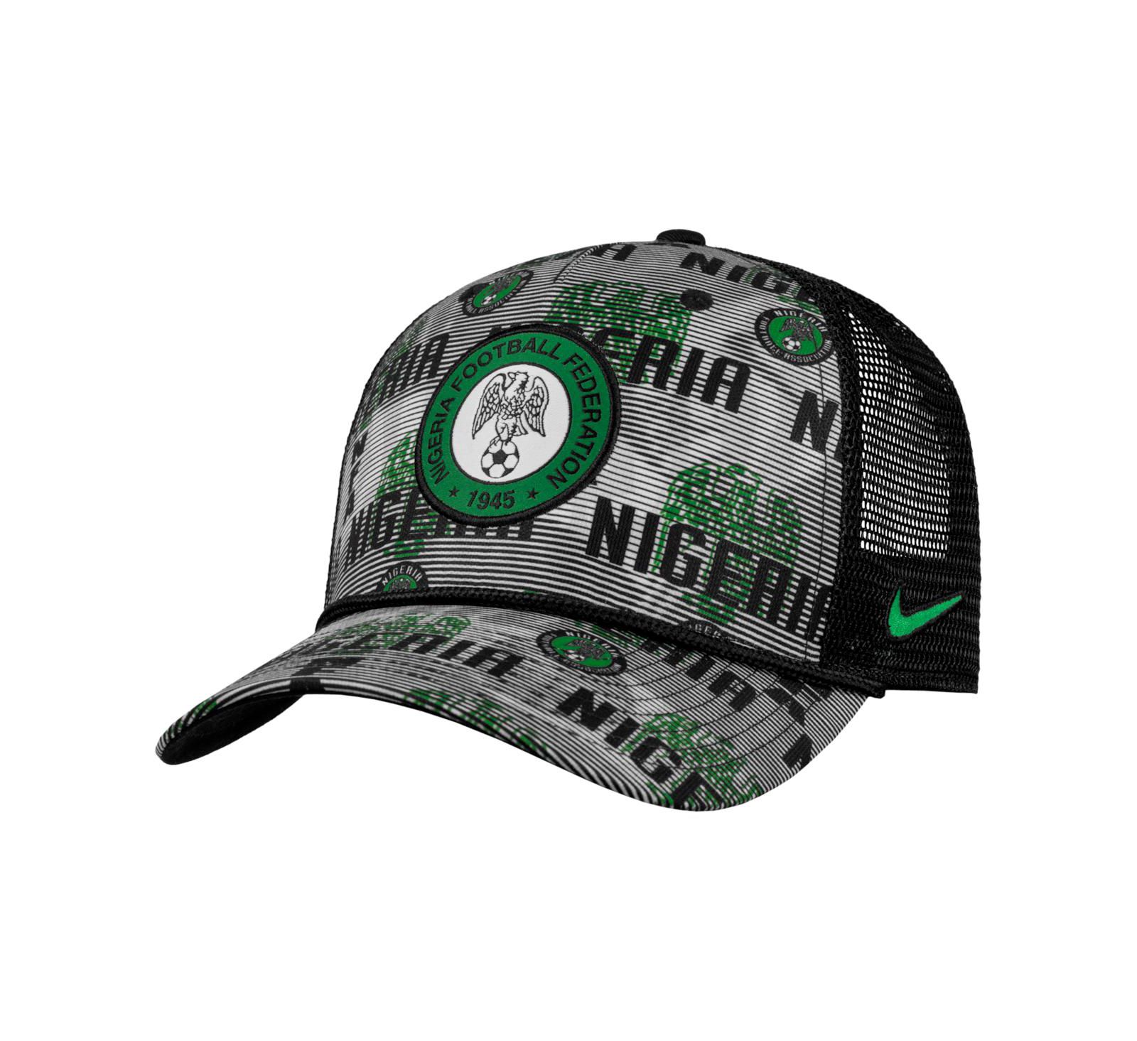 Nike Men's Black Nigeria National Team Rise Rope Trucker A-Frame Adjustable Hat