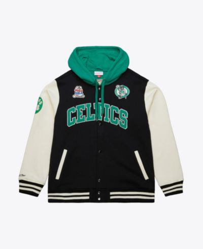 Mitchell & Ness Мужская флисовая куртка на молнии Boston Celtics Vintage Logo Courtside, Black