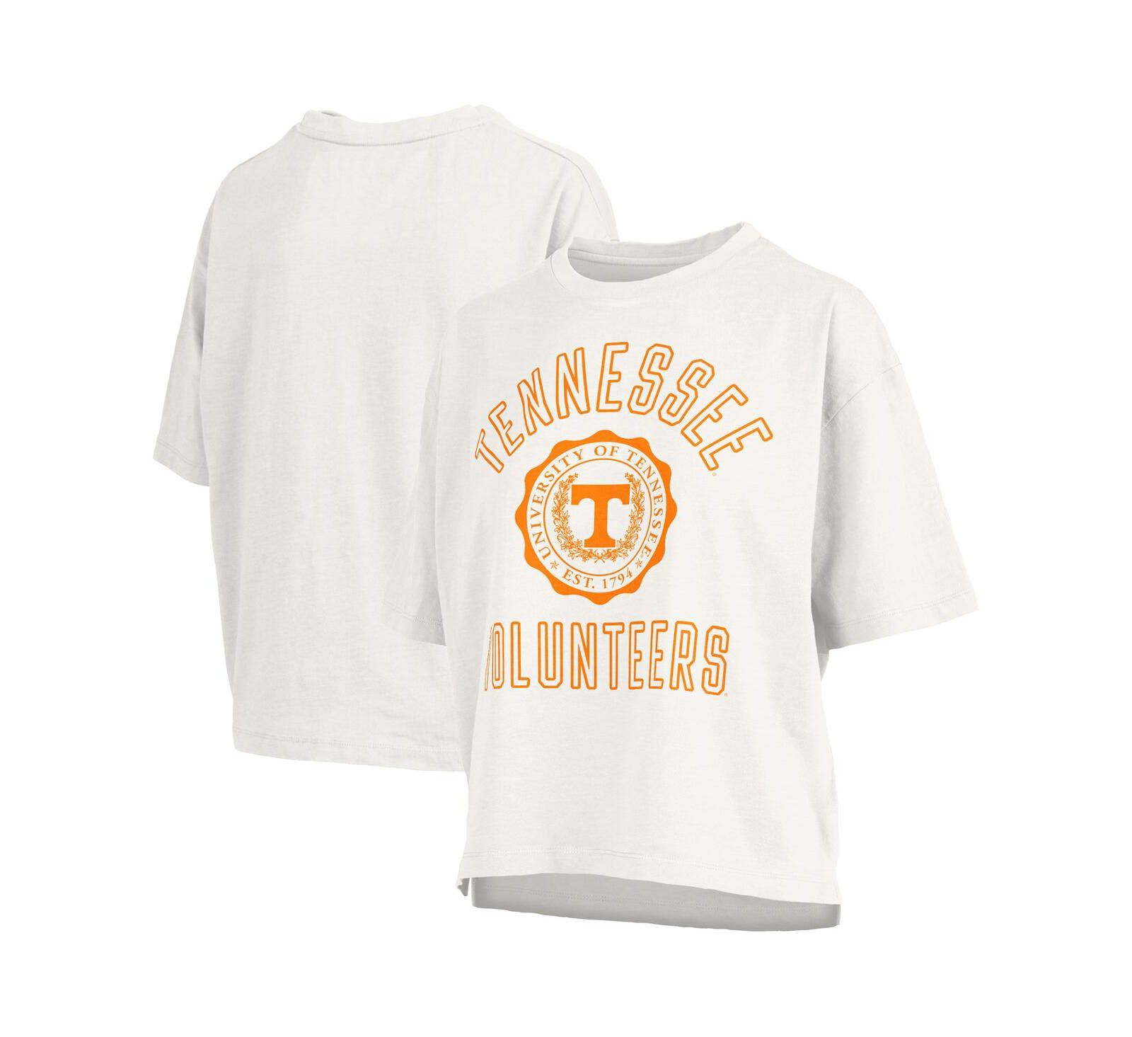Женская свободная футболка Pressbox White Tennessee Volunteers Motley Crew Bishop Waist Length Oversized Slub