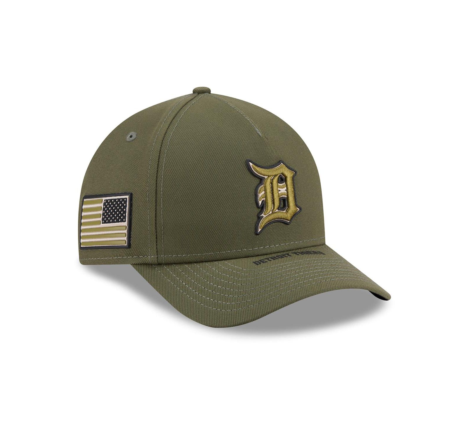Регулируемая кепка New Era Detroit Tigers 2026 Armed Forces Day 9FORTY M-Crown для мальчиков и девочек