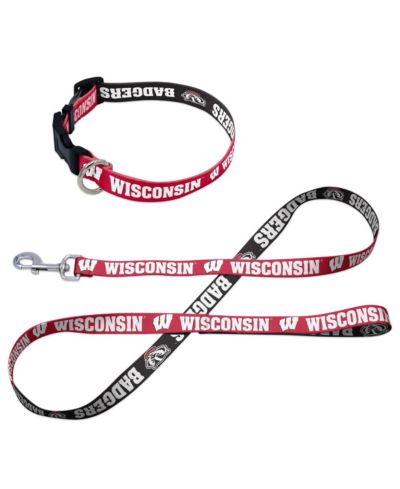 Комплект поводок и ошейник Wincraft Wisconsin Badgers для домашних животных